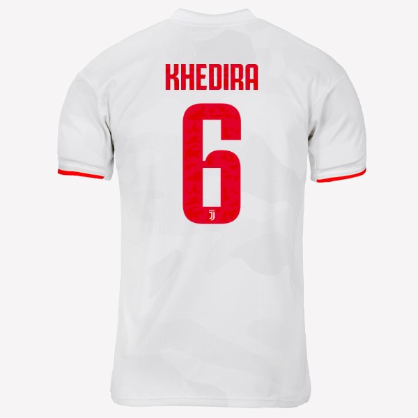 Camiseta Juventus NO.6 Khedira Segunda equipación 2019-2020 Gris Blanco